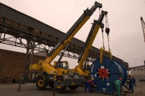 Tandem lift anchoring cable reel for FPSO